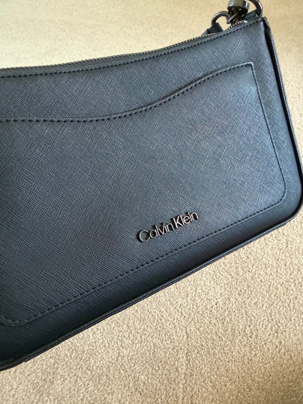 Calvin Klein Black Convertible Shoulder & Crossbody Bag
